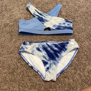 Girls Bikini Abercrombie Kids Blue Tie Dye